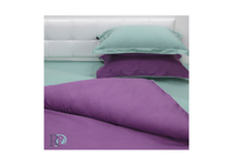 Спално бельо комплекти » Спален комплект Roxyma Двуцветен Тъмно Лила - Зелено